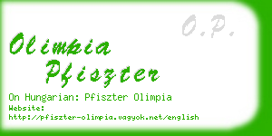 olimpia pfiszter business card